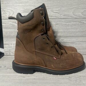 Red Wing 400 Boots Mens 14 D DynaForce 8-inch Waterproof Soft Toe Boot New Read